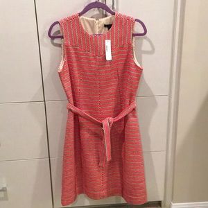 j. crew red textured dress